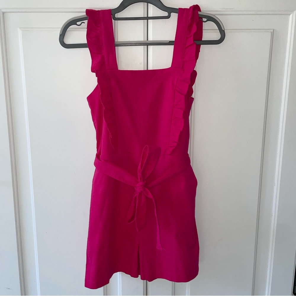 Women’s Tea & Cup Hot Pink Romper